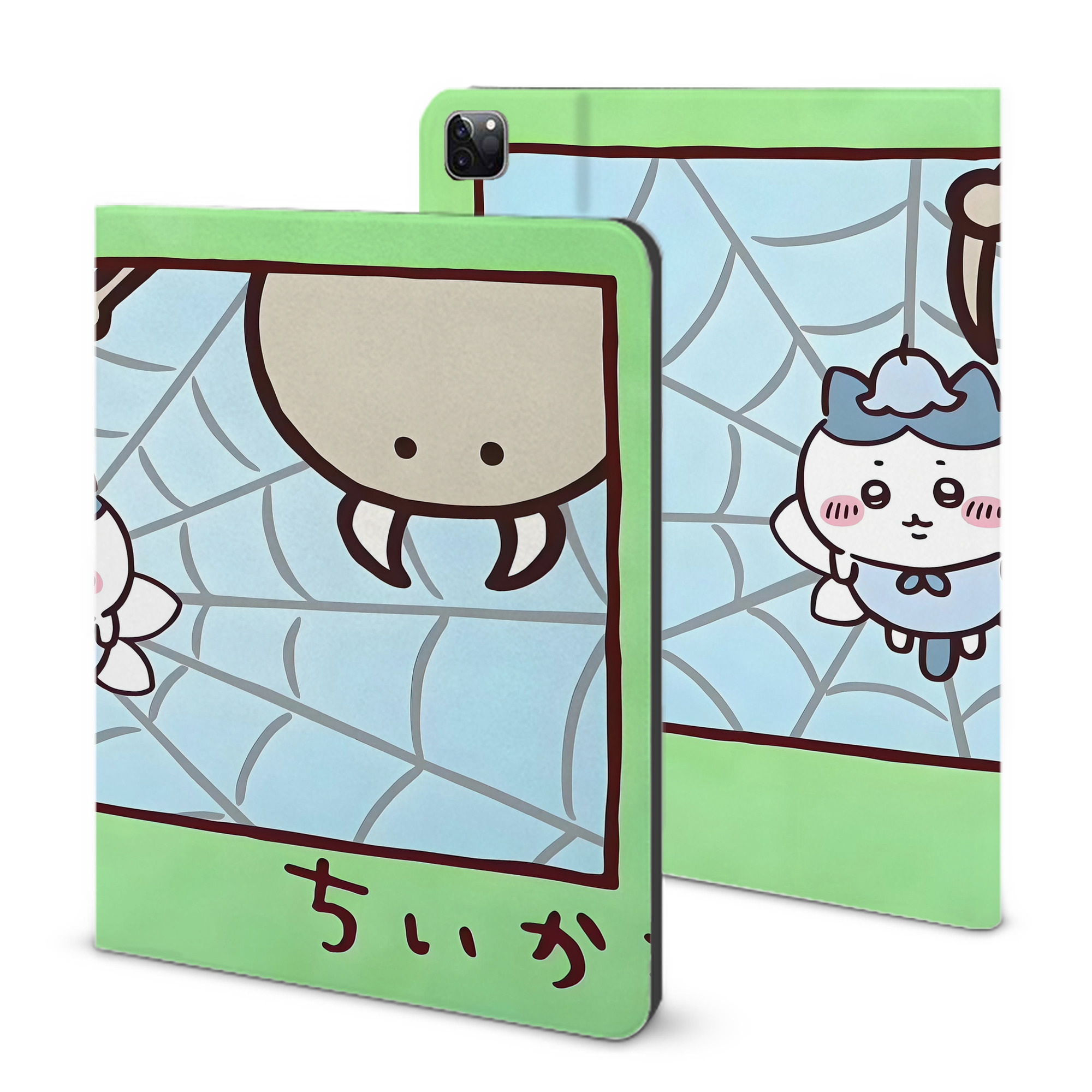 （画像用） ちいかわ Chii-kawa IPad ケース ブック型 PUレザー TPU 耐衝撃 軽量 薄型 ペン収納なし 全面保護 IPad 各モデル対応